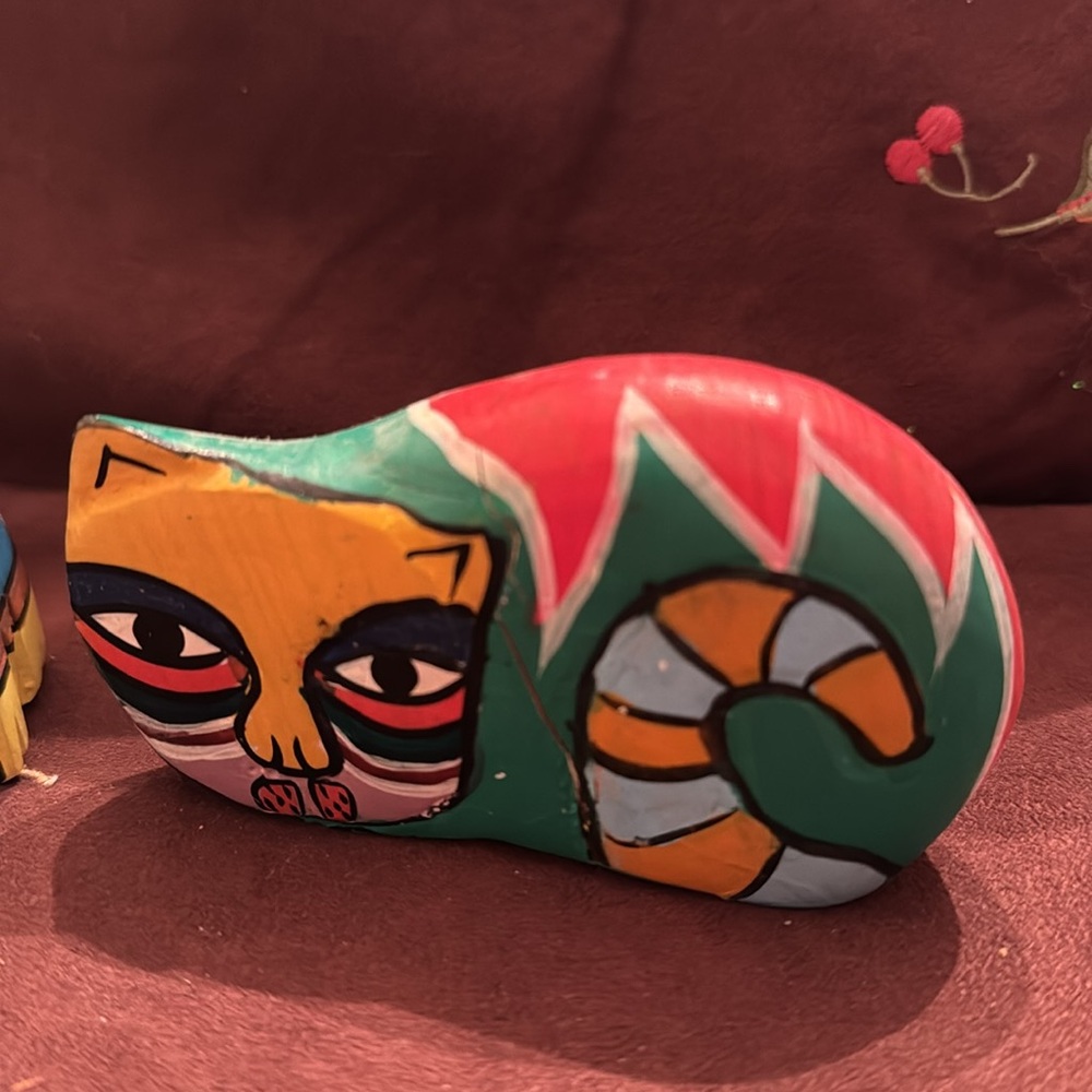 🐈⬛ Vintage Laurel Burch wooden cats - Picture 3 of 10